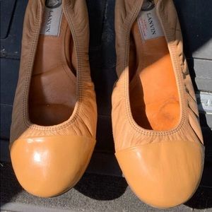LANVIN NUDE BALLET FLATS SZ 6